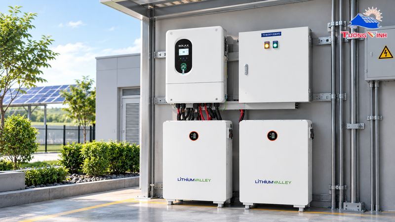 Khối pin Lithium cao cấp bên trong tủ pin lưu trữ C&I Flex16-HBox-12 đảm bảo khả năng xả sâu bền bỉ.