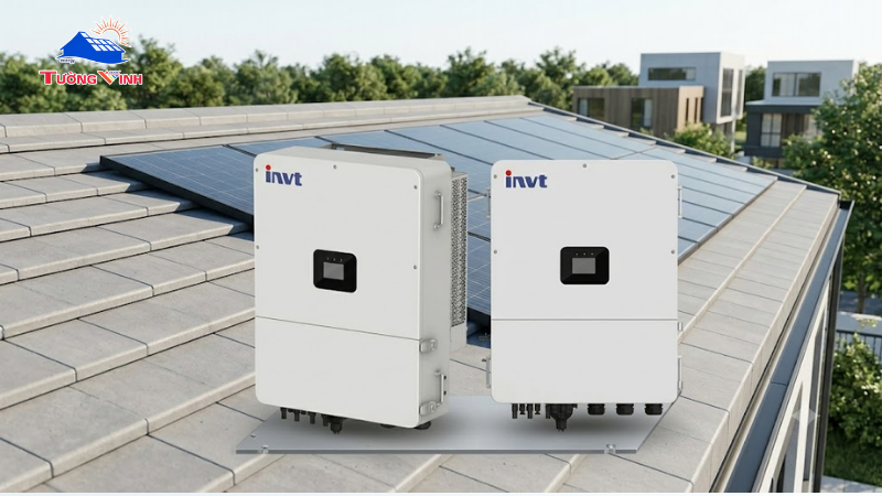 Inverter hybrid INVT 40kW 3 pha XD40KTR phù hợp cho các công trình nhà xưởng, thương mại,...