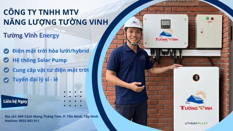Đội ngũ kỹ sư Tường Vinh giàu kinh nghiệm thực hiện lắp đặt hệ thống pin lưu trữ C&I chuyên nghiệp.