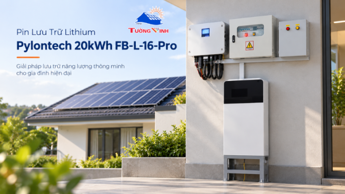 Pin lưu trữ Lithium Pylontech 20kWh FB-L-16-Pro đáp ứng nhu cầu lưu trữ điện lâu dài
