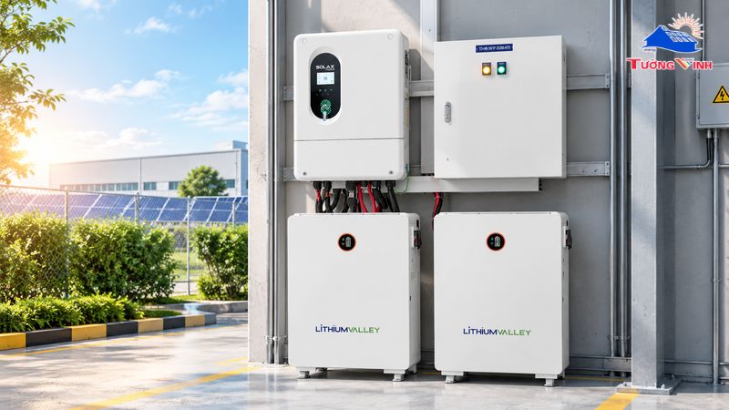 Tủ pin lưu trữ C&I Flex16-HBox-12 Lithium Valley dung lượng 192.92 kWh chuyên dụng cho dự án công nghiệp.