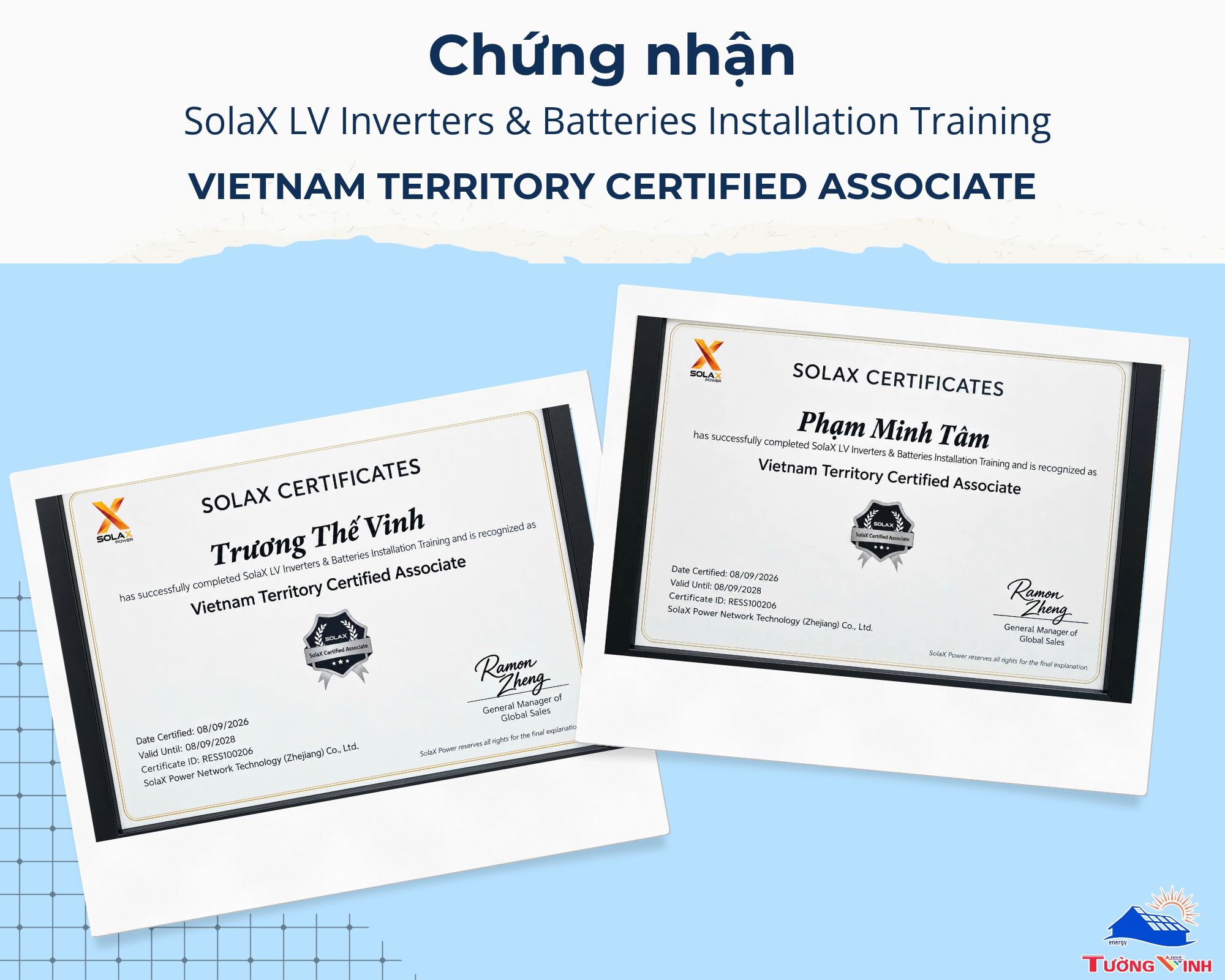 Tường Vinh Energy đạt chứng nhận Vietnam Territory Certified Associate