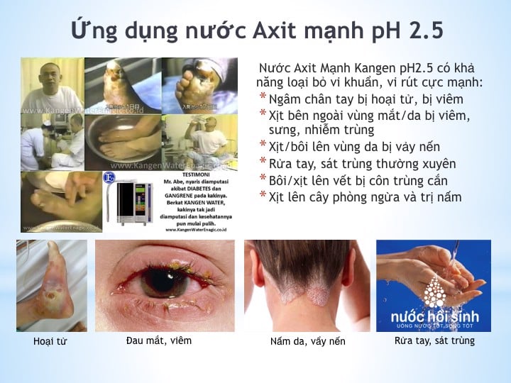 cách dùng nước kangen - nước acid mạnh 1